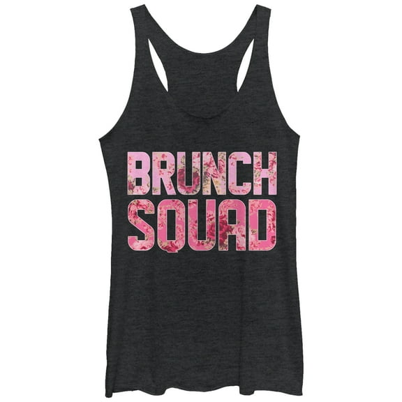Women's CHIN UP Brunch Squad  Racerback Tank Top Black Heather Small