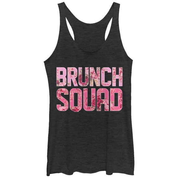 Women's CHIN UP Brunch Squad Racerback Tank Top Black Heather X Large
