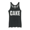 thumbnail image 1 of Women's CHIN UP Cake  Racerback Tank Top Black Heather 2X Large, 1 of 3