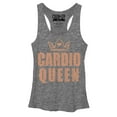 thumbnail image 1 of Women's CHIN UP Cardio Queen Crown  Racerback Tank Top Gray Heather X Large, 1 of 3