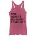 thumbnail image 1 of Women's CHIN UP Champagne and Strawberries  Racerback Tank Top Pink Heather Small, 1 of 3
