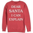 thumbnail image 1 of Women's CHIN UP Christmas Can Explain  Sweatshirt Red X Large, 1 of 3