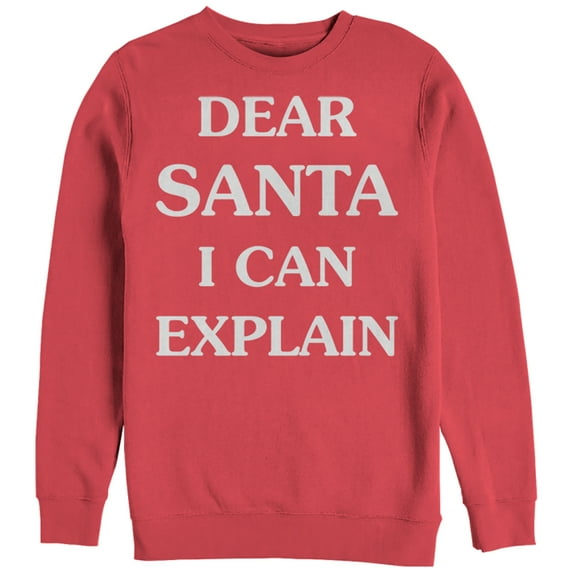 Women's CHIN UP Christmas Can Explain Sweatshirt Red X Large