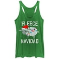 thumbnail image 1 of Women's CHIN UP Christmas Fleece Navidad  Racerback Tank Top Envy Green X Small, 1 of 3