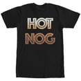 thumbnail image 1 of Women's CHIN UP Christmas Hot Nog  Boyfriend Graphic Tee Black 2X Large, 1 of 4
