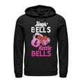 thumbnail image 1 of Women's CHIN UP Christmas Jingle and Kettle Bells  Pull Over Hoodie Black Medium, 1 of 3
