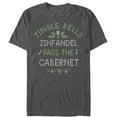 thumbnail image 1 of Women's CHIN UP Christmas Wine Song Boyfriend Graphic Tee Charcoal Heather Small, 1 of 4