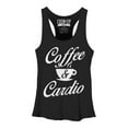 thumbnail image 1 of Women's CHIN UP Coffee and Cardio  Racerback Tank Top Black Heather Small, 1 of 3