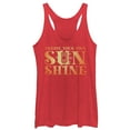 thumbnail image 1 of Women's CHIN UP Create Your Own Sunshine  Racerback Tank Top Red Heather Medium, 1 of 3