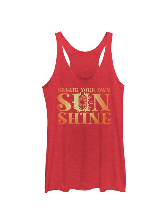 Women's CHIN UP Create Your Own Sunshine Racerback Tank Top Red Heather X Small