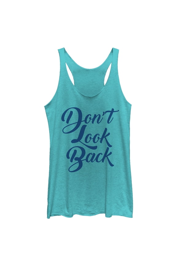 Women's CHIN UP Don't Look Back Racerback Tank Top Tahiti Blue Medium