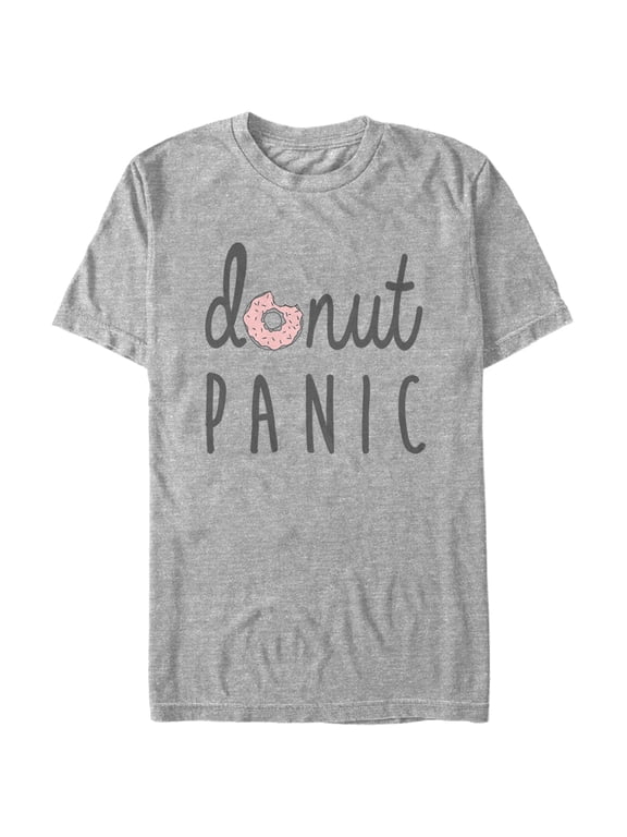 Women's CHIN UP Donut Panic Boyfriend Graphic Tee Athletic Heather Medium
