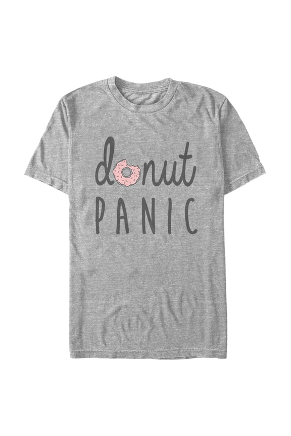Women's CHIN UP Donut Panic Boyfriend Graphic Tee Athletic Heather Medium