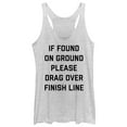 thumbnail image 1 of Women's CHIN UP Drag Over Finish Line Racerback Tank Top White Heather Large, 1 of 3
