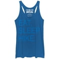 thumbnail image 1 of Women's CHIN UP Eat Sleep Hike Racerback Tank Top Royal Blue Heather X Large, 1 of 3