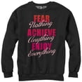thumbnail image 1 of Women's CHIN UP Fear Nothing  Sweatshirt Black 2X Large, 1 of 3