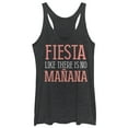 thumbnail image 1 of Women's CHIN UP Fiesta Like No Tomorrow  Racerback Tank Top Black Heather 2X Large, 1 of 3