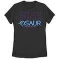 thumbnail image 1 of Women's CHIN UP Fine-osaur Dinosaur Graphic Tee Black Small, 1 of 3