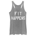 thumbnail image 1 of Women's CHIN UP Fit Happens  Racerback Tank Top Gray Heather Medium, 1 of 3