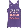 thumbnail image 1 of Women's CHIN UP Fit and Fabulous Racerback Tank Top Purple Heather X Large, 1 of 3