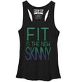 thumbnail image 1 of Women's CHIN UP Fit is the New Skinny  Racerback Tank Top Black Heather Medium, 1 of 3