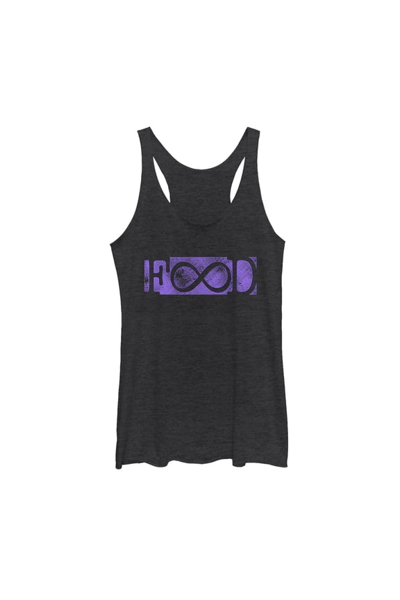 Women's CHIN UP Food Infinity Racerback Tank Top Black Heather X Small