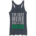 thumbnail image 1 of Women's CHIN UP Football Here for the Beer Racerback Tank Top Navy Blue Heather Large, 1 of 3