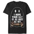 thumbnail image 1 of Women's CHIN UP Ghost Hope Your Day is as Nice as my Booty  Boyfriend Graphic Tee Black Large, 1 of 4