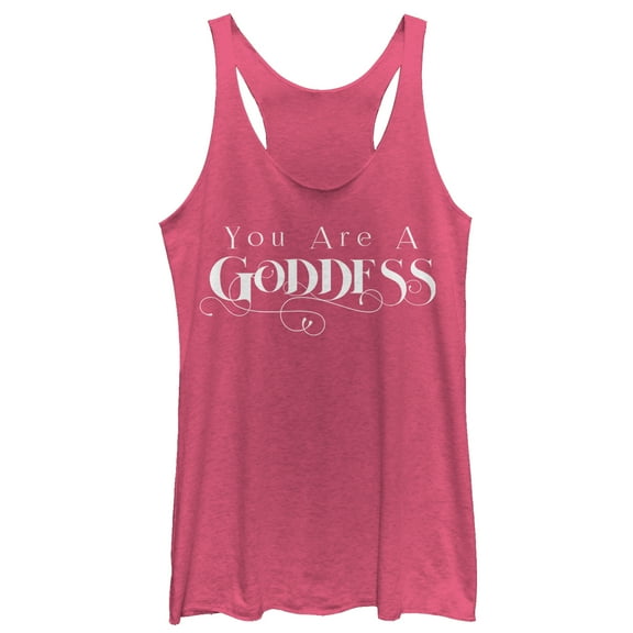 Women's CHIN UP Goddess Racerback Tank Top Pink Heather Small