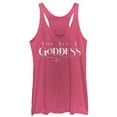 thumbnail image 1 of Women's CHIN UP Goddess  Racerback Tank Top Pink Heather X Small, 1 of 3