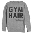 thumbnail image 1 of Women's CHIN UP Gym Hair Don't Care Sweatshirt Athletic Heather Large, 1 of 4