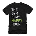 thumbnail image 1 of Women's CHIN UP Gym Happy Hour  Boyfriend Graphic Tee Black X Large, 1 of 4
