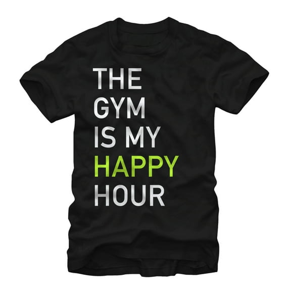 Women's CHIN UP Gym Happy Hour  Boyfriend Graphic Tee Black X Large