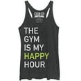 thumbnail image 1 of Women's CHIN UP Gym Happy Hour  Racerback Tank Top Black Heather X Large, 1 of 3