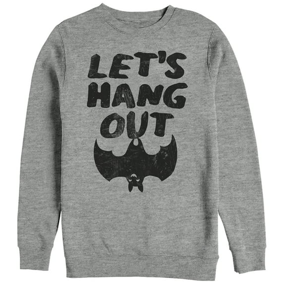 Women's CHIN UP Halloween Bat Hang Out Sweatshirt Athletic Heather X Large