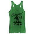 thumbnail image 1 of Women's CHIN UP Halloween Creepin' Real Zombie  Racerback Tank Top Envy Green 2X Large, 1 of 3