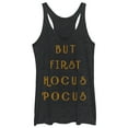 thumbnail image 1 of Women's CHIN UP Halloween First Hocus Pocus  Racerback Tank Top Black Heather 2X Large, 1 of 3