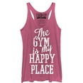 thumbnail image 1 of Women's CHIN UP Happy Place Racerback Tank Top Pink Heather Small, 1 of 3