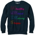 thumbnail image 1 of Women's CHIN UP Happy  Sweatshirt Navy Blue Small, 1 of 3