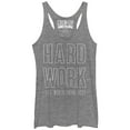 thumbnail image 1 of Women's CHIN UP Hard Work  Racerback Tank Top Gray Heather X Large, 1 of 3
