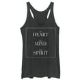 thumbnail image 1 of Women's CHIN UP Heart Mind Spirit  Racerback Tank Top Black Heather Large, 1 of 3