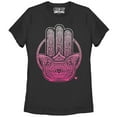 thumbnail image 1 of Women's CHIN UP Henna Hamsa  Graphic Tee Black Small, 1 of 3