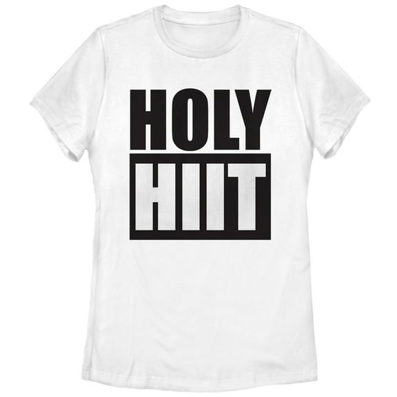 Women's CHIN UP Holy HIIT Block  Graphic Tee White 2X Large