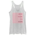 thumbnail image 1 of Women's CHIN UP How To Be An Icon  Racerback Tank Top White Heather Large, 1 of 3