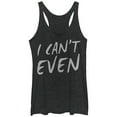 thumbnail image 1 of Women's CHIN UP I Can't Even  Racerback Tank Top Black Heather Medium, 1 of 3