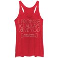 thumbnail image 1 of Women's CHIN UP I Promise to Love You During Football Season  Racerback Tank Top Red Heather Large, 1 of 3