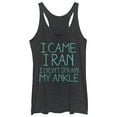 thumbnail image 1 of Women's CHIN UP I Ran No Ankle Sprain  Racerback Tank Top Black Heather 2X Large, 1 of 3