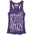 thumbnail image 1 of Women's CHIN UP Keep Calm and Run Racerback Tank Top Purple Heather Large, 1 of 3