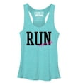 thumbnail image 1 of Women's CHIN UP Keep Running  Racerback Tank Top Tahiti Blue Large, 1 of 3