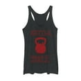 thumbnail image 1 of Women's CHIN UP Kettlehell Devil Racerback Tank Top Black Heather 2X Large, 1 of 3